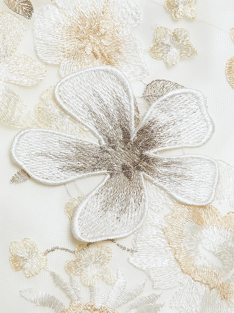 Daisy 3D Floral Embroidered Minidress