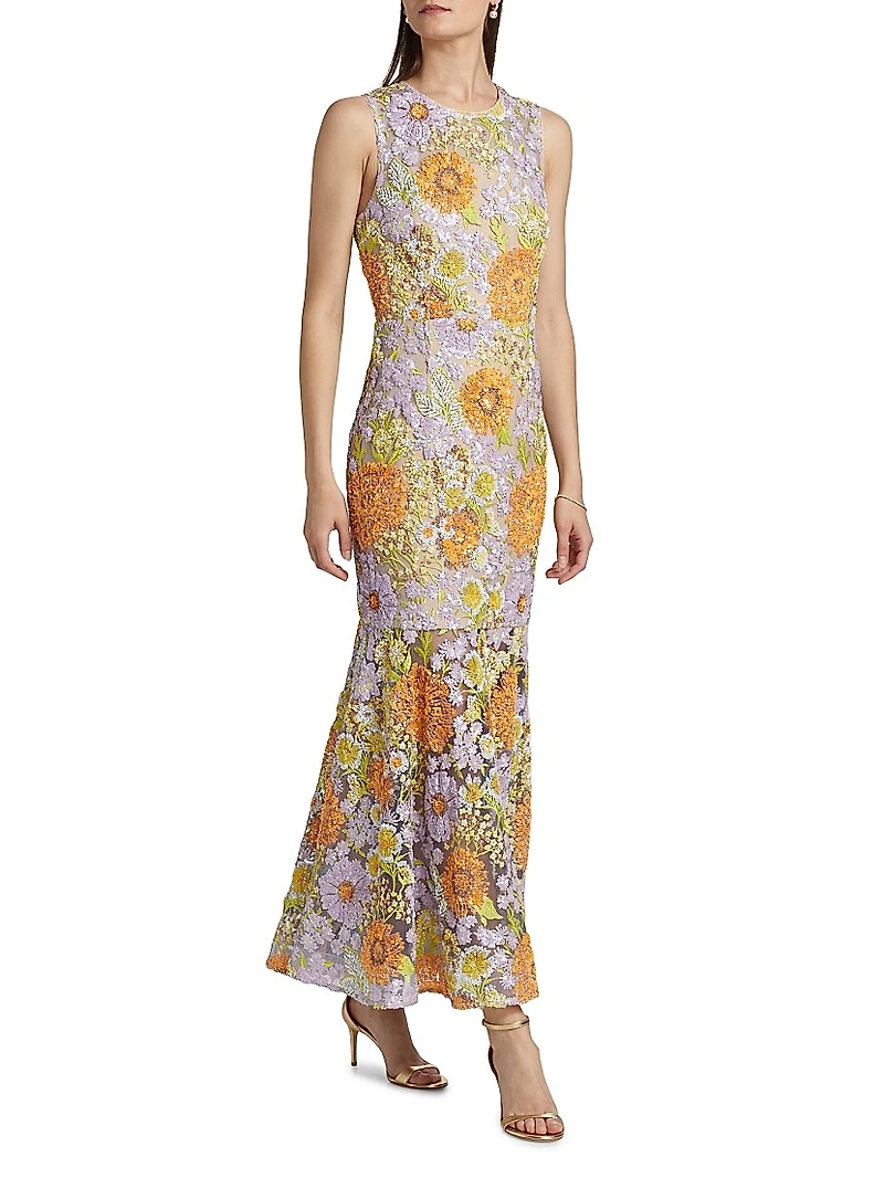 Anna Floral Embellished Gown