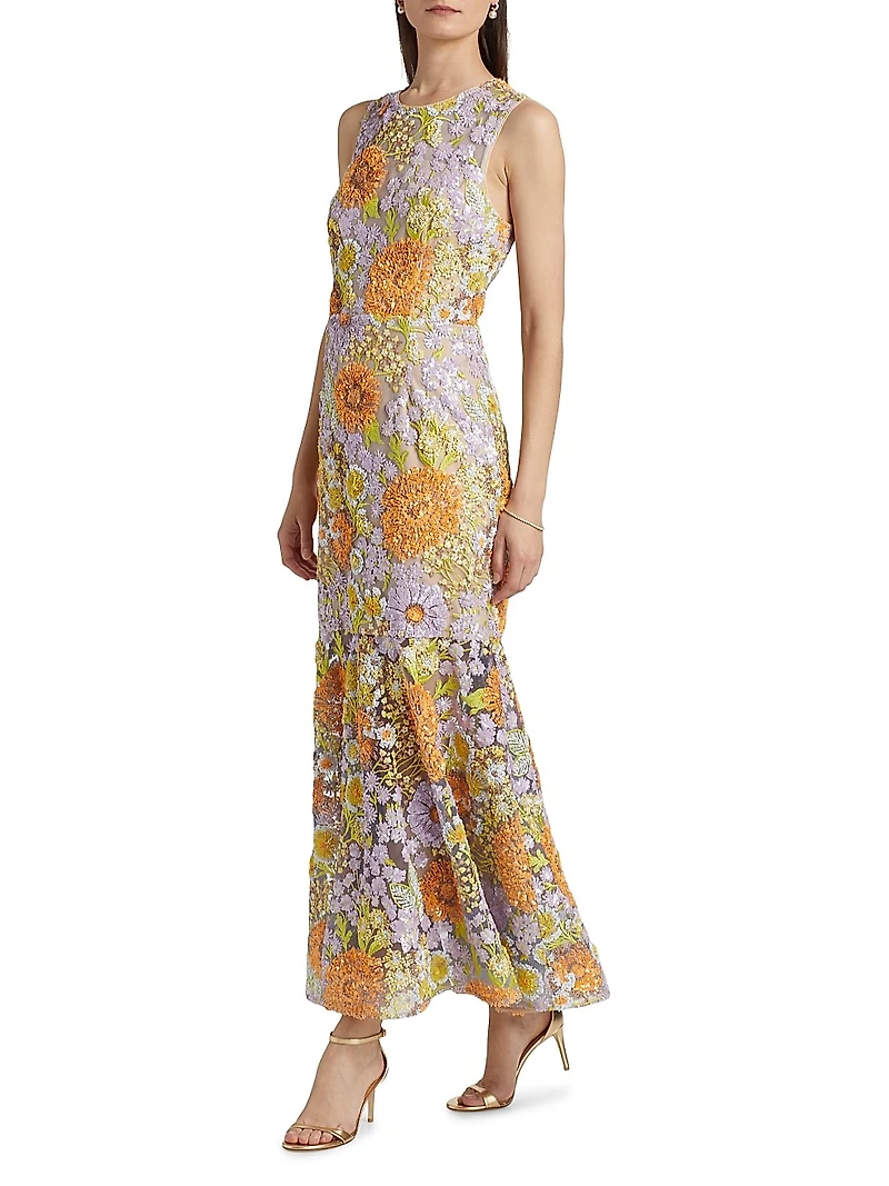 Anna Floral Embellished Gown