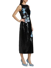 Tiana Floral Sequinned Dress