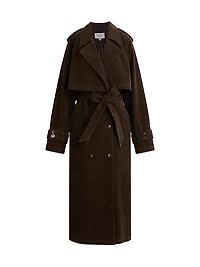 The Elizabeth Faux-Suede Trench Coat