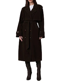 The Elizabeth Faux-Suede Trench Coat