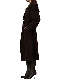 The Elizabeth Faux-Suede Trench Coat