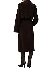 The Elizabeth Faux-Suede Trench Coat