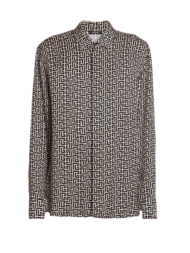 Monogram Button-Front Shirt