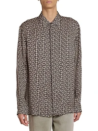 Monogram Button-Front Shirt