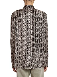 Monogram Button-Front Shirt