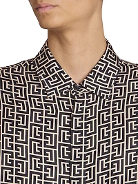 Monogram Button-Front Shirt