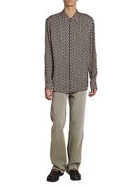 Monogram Button-Front Shirt