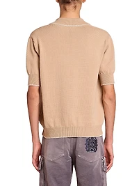 Emblem Cotton-Blend Polo Shirt
