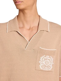 Emblem Cotton-Blend Polo Shirt