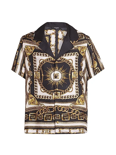 Foulard-Print Pyjama Shirt