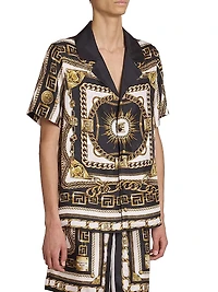 Foulard-Print Pyjama Shirt