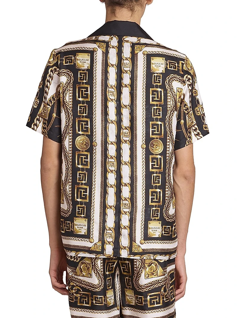 Foulard-Print Pyjama Shirt
