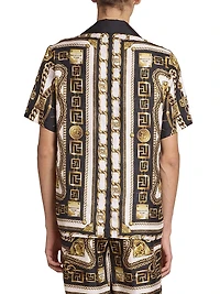 Foulard-Print Pyjama Shirt