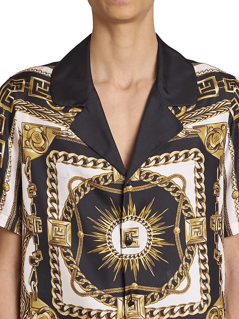 Foulard-Print Pyjama Shirt