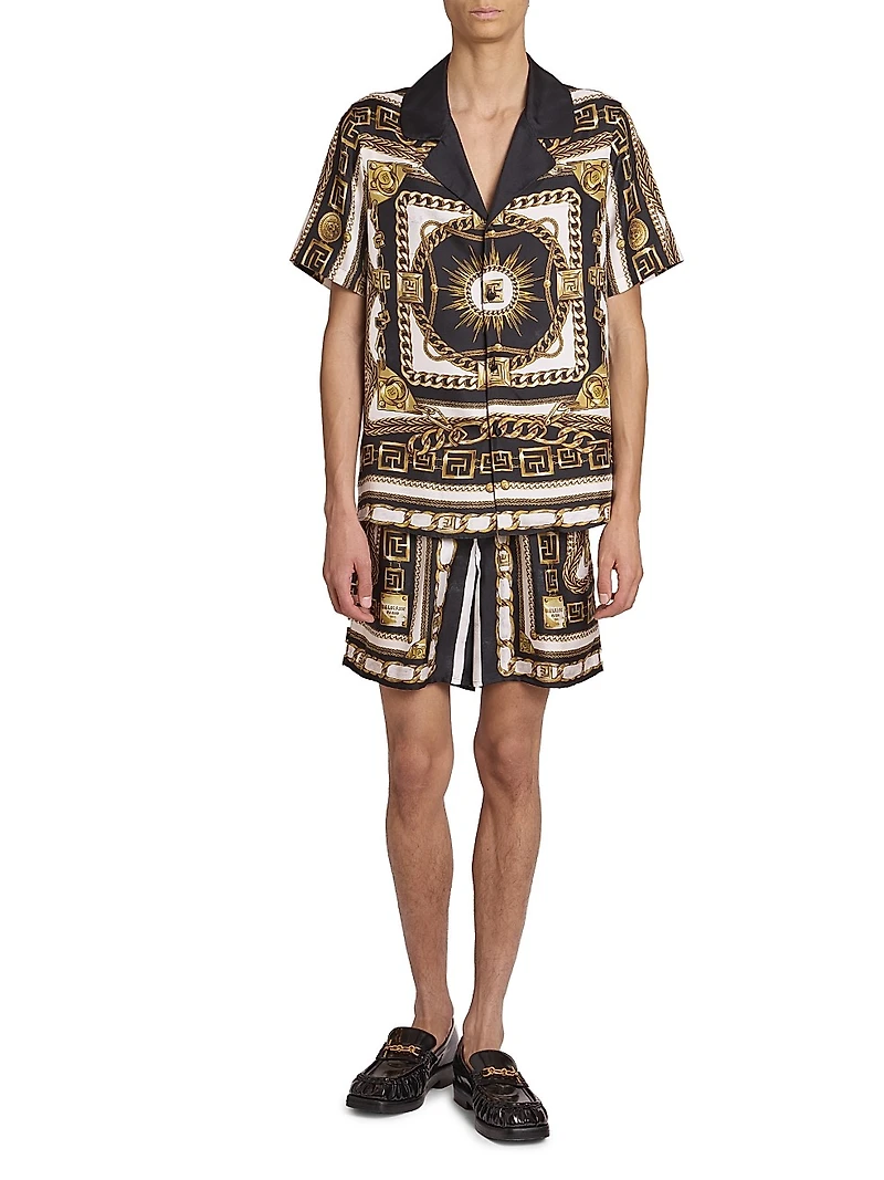 Foulard-Print Pyjama Shirt