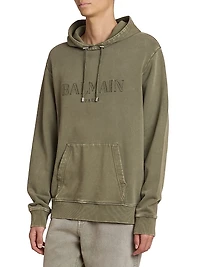 Embroidered Logo Cotton Hoodie