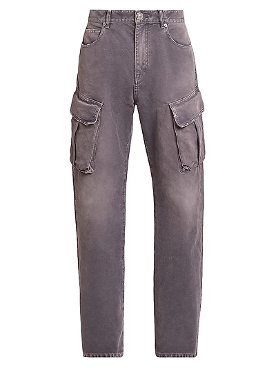 Faded Denim Cargo Pants