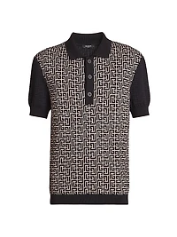 Monogram Knit Polo Shirt