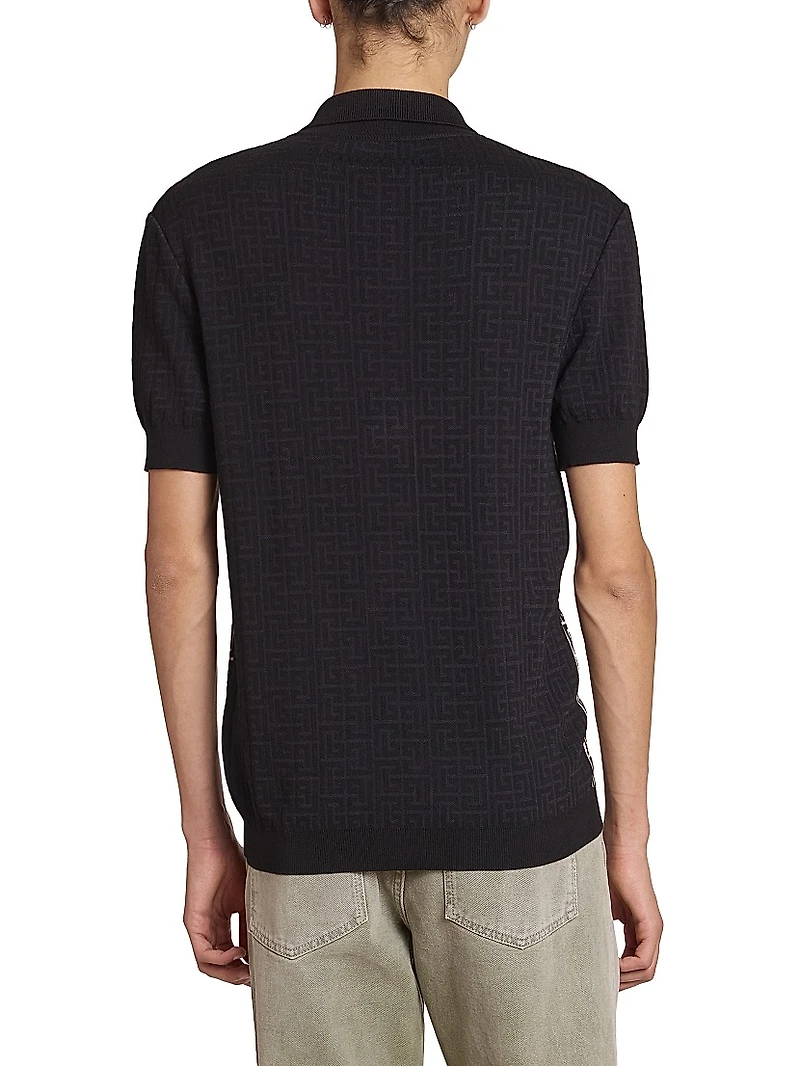 Monogram Knit Polo Shirt