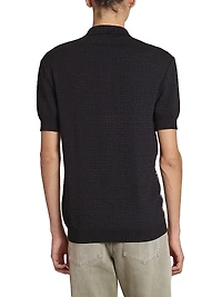 Monogram Knit Polo Shirt