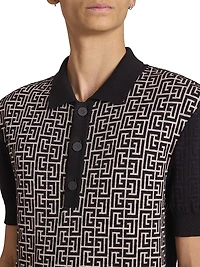 Monogram Knit Polo Shirt