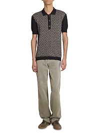 Monogram Knit Polo Shirt