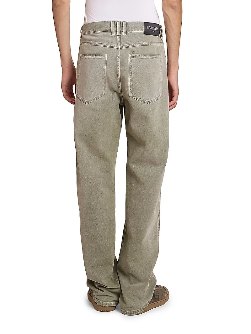 Loose-Fit Denim Pants