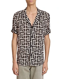 Macro-Monogram Printed Pyjama Shirt