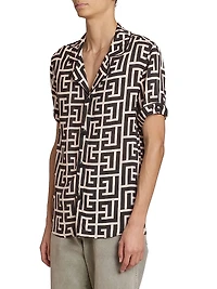 Macro-Monogram Printed Pyjama Shirt