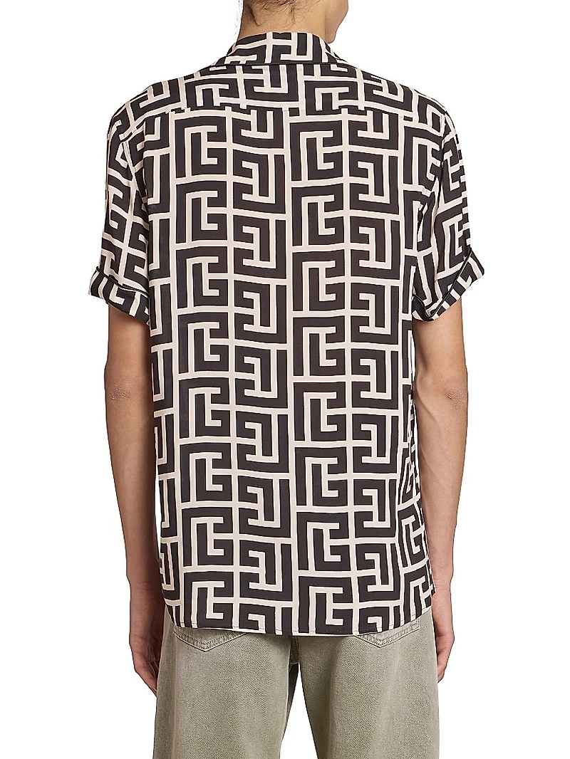 Macro-Monogram Printed Pyjama Shirt