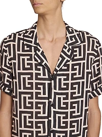 Macro-Monogram Printed Pyjama Shirt