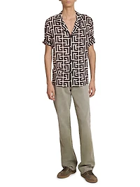 Macro-Monogram Printed Pyjama Shirt