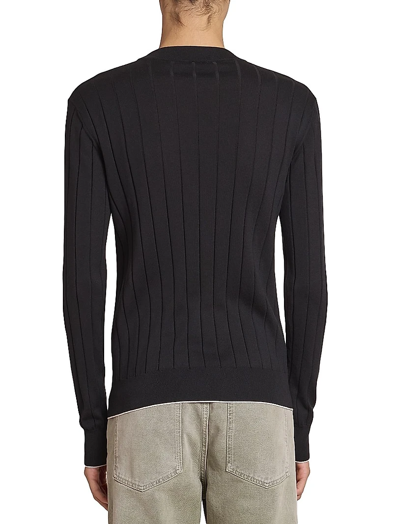 Logo-Embroidered Silk-Blend Sweater