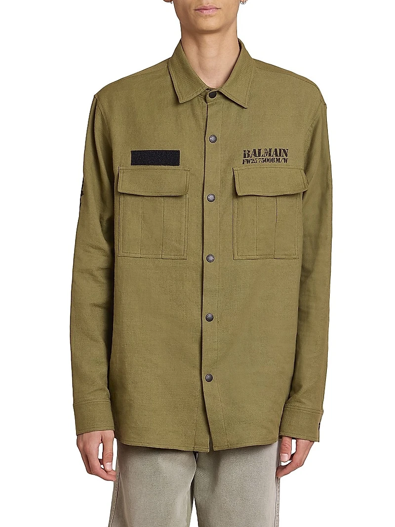 Logo Canvas Overshirt