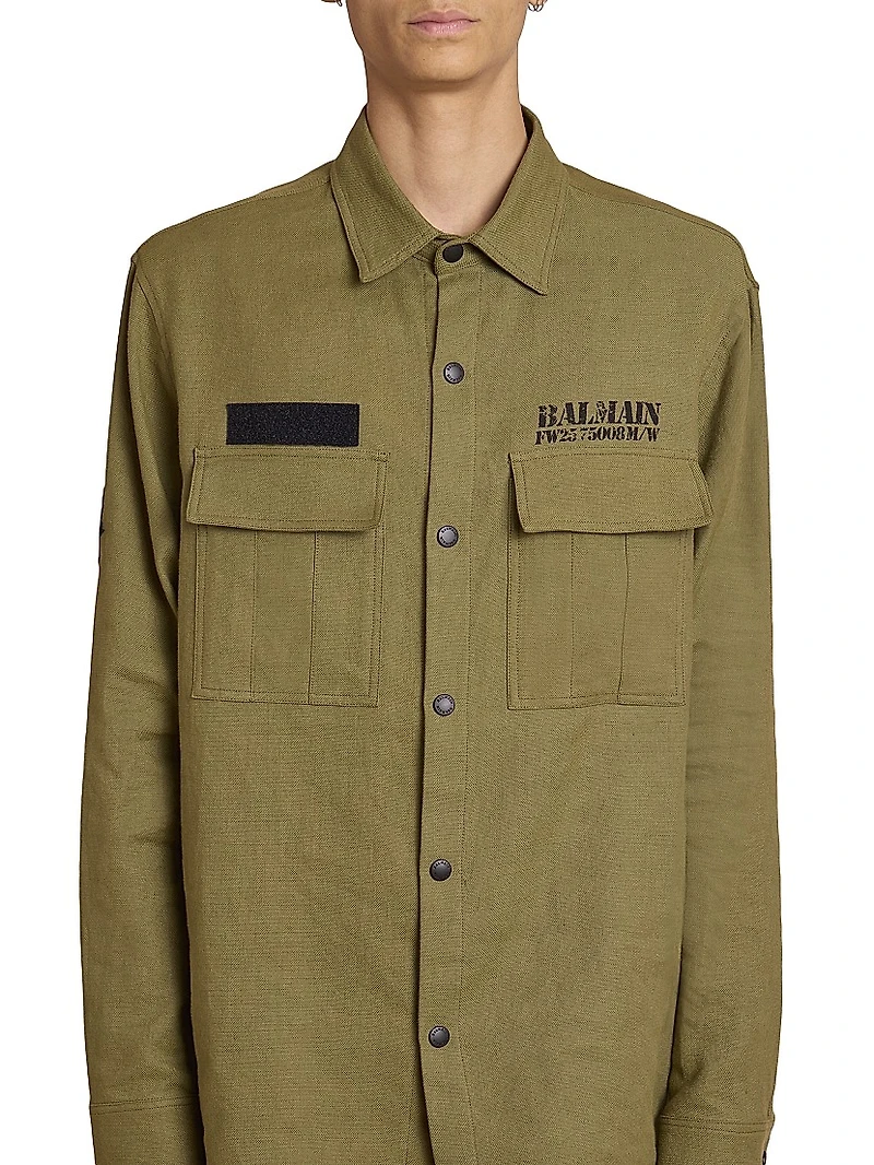 Logo Canvas Overshirt