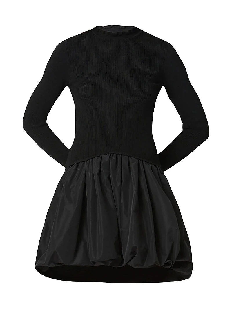 Keely Knit Taffeta Minidress