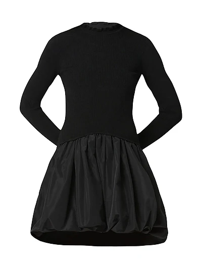 Keely Knit Taffeta Minidress