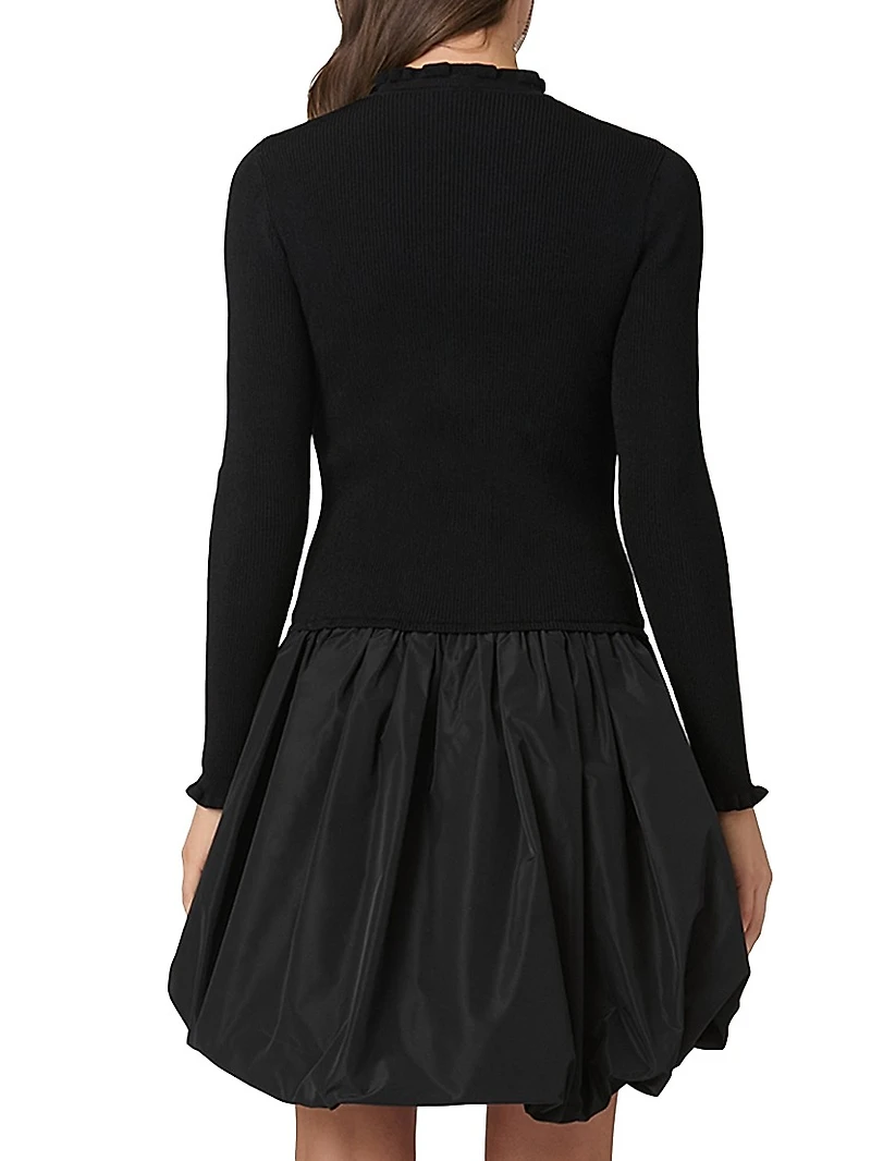 Keely Knit Taffeta Minidress