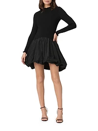 Keely Knit Taffeta Minidress