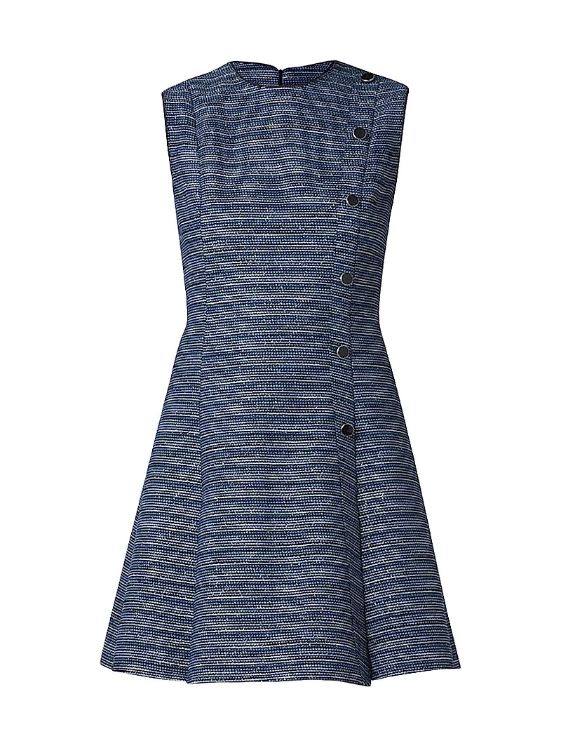 Gigi Metallic Pleated Minidress