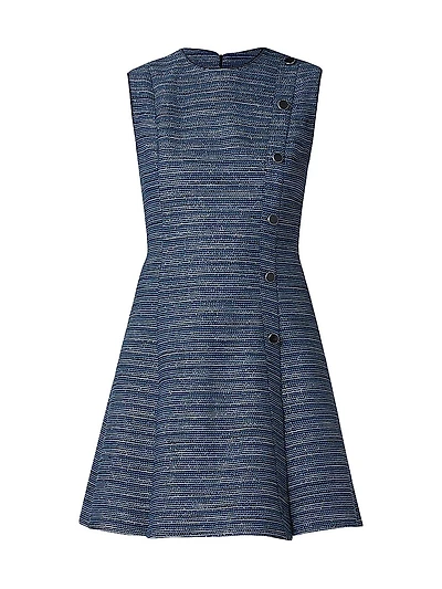 Gigi Metallic Pleated Minidress