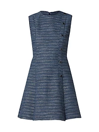 Gigi Metallic Pleated Minidress