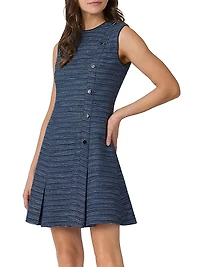 Gigi Metallic Pleated Minidress