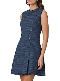 Gigi Metallic Pleated Minidress