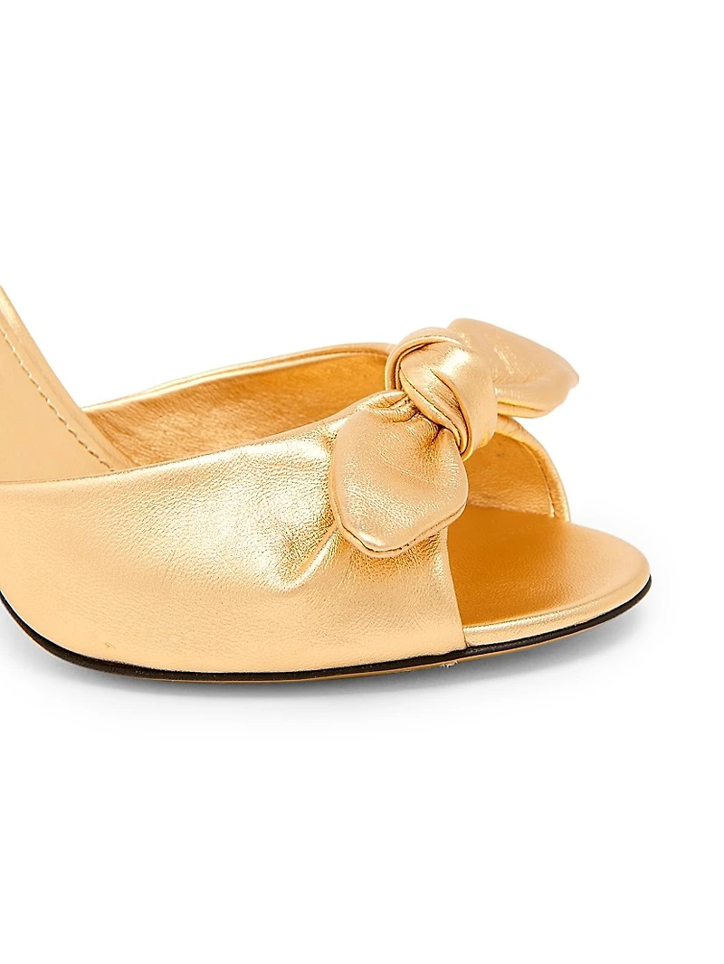 Special Opportunities Bow Leather Stiletto-Heel Sandals