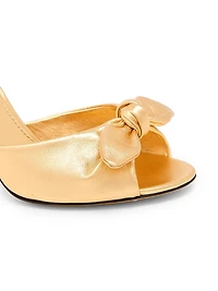 Special Opportunities Bow Leather Stiletto-Heel Sandals