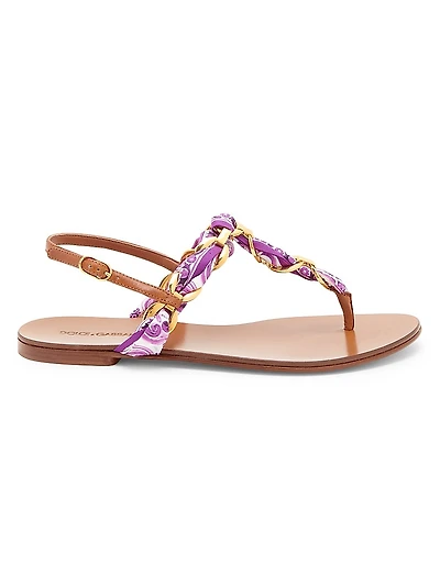 Majolica Leather Sandals