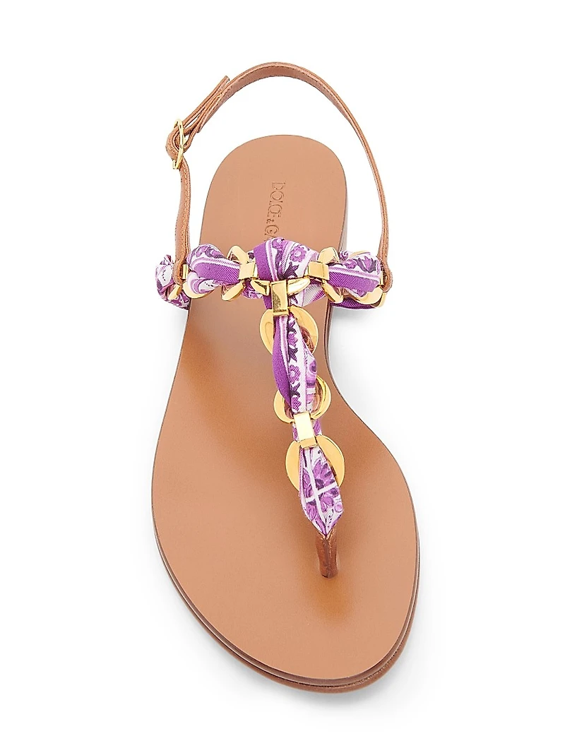 Majolica Leather Sandals